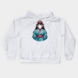 traditional japanese beauty Kids Hoodie